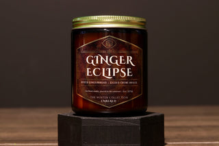 GINGER ECLIPSE – Spiced Gingerbread & Gilded Crème Brûlée Soy Candle